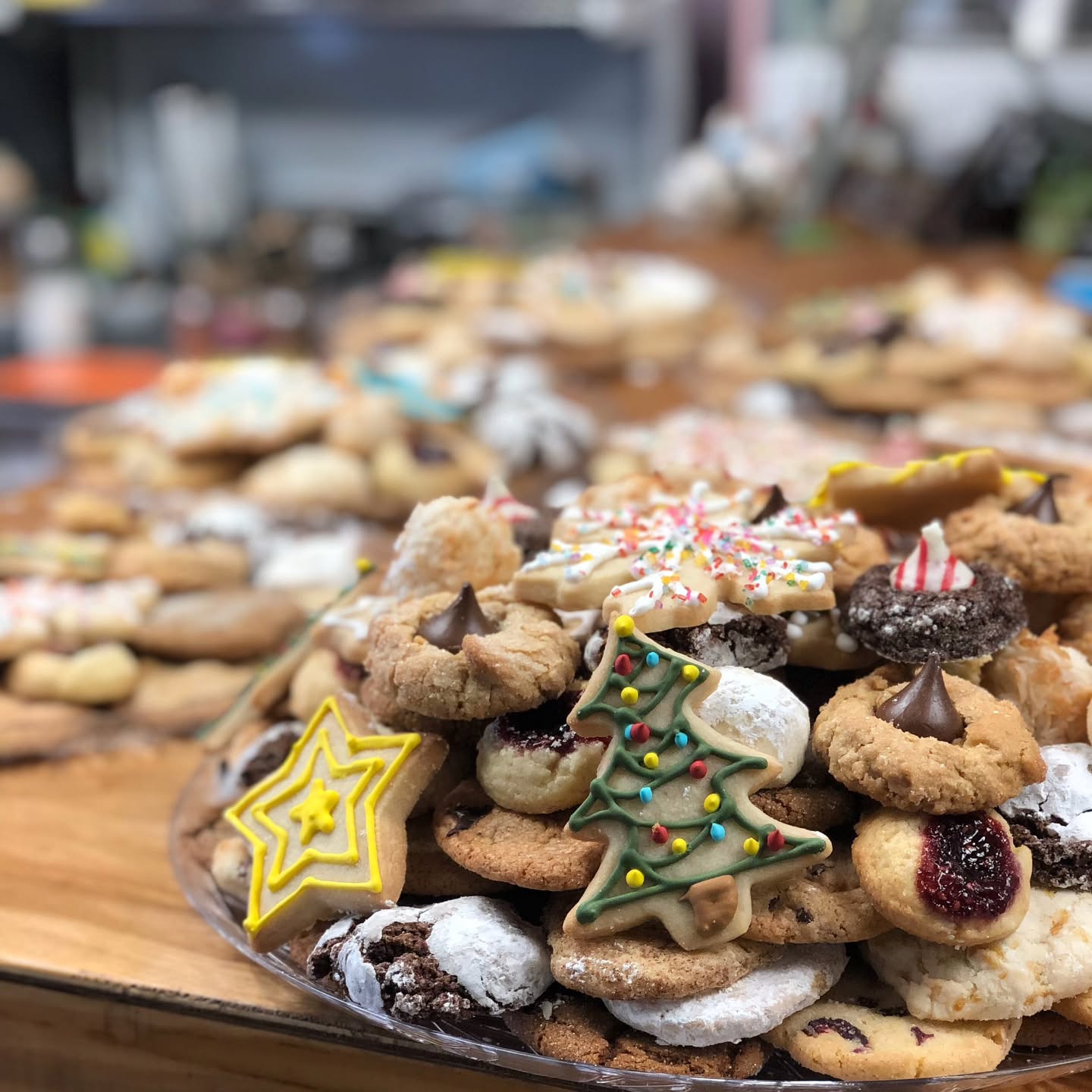 Bakery pastries on the counter
