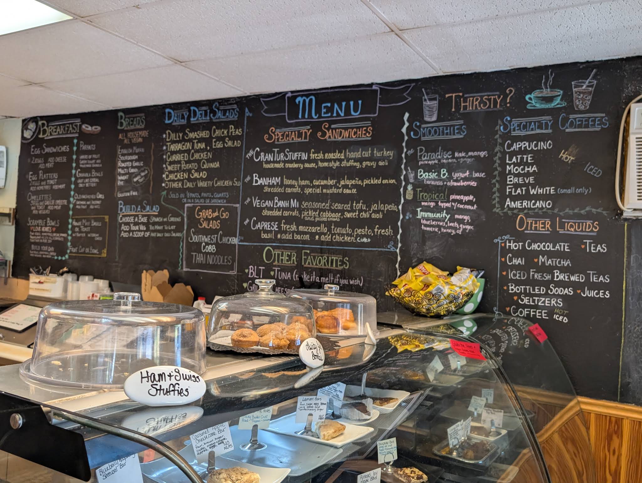 Fresh baked pastries on a counter