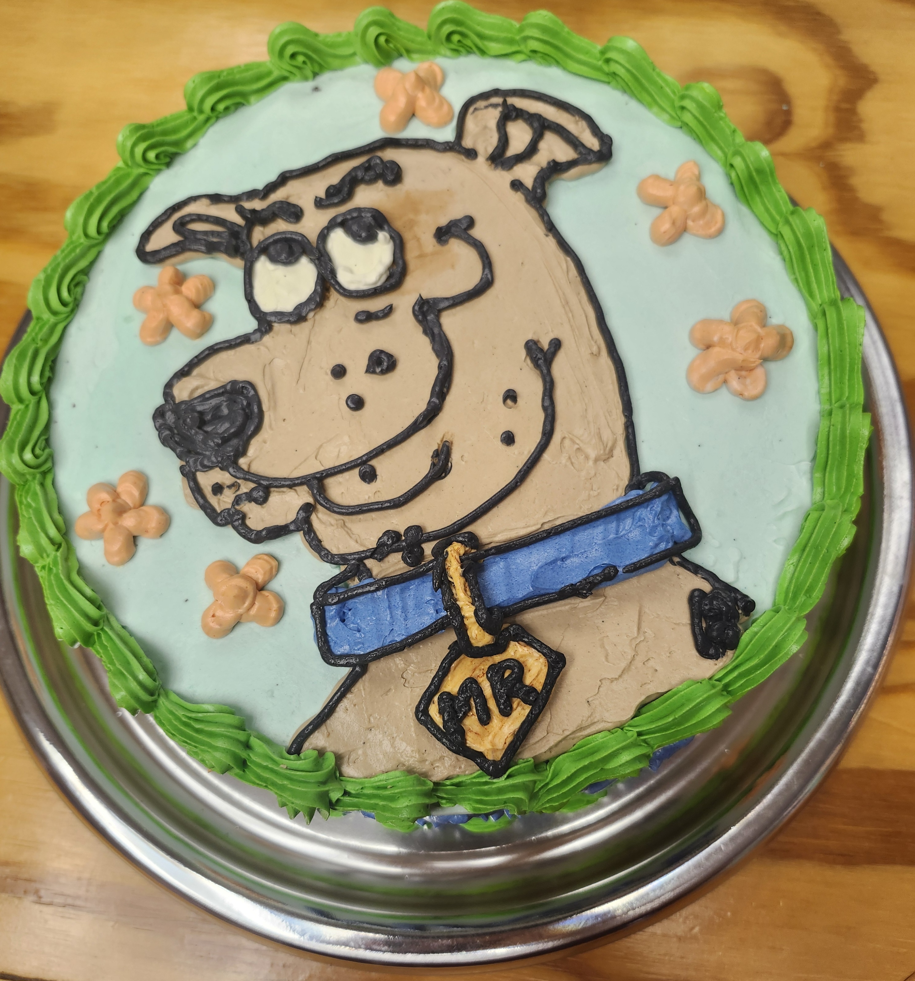 Layered cake with chocolate frosting